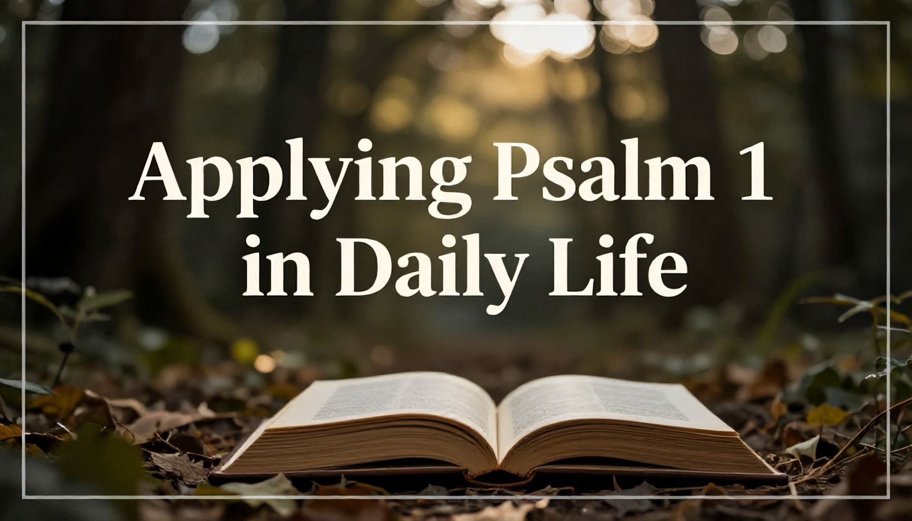 Aplicando el Salmo 1 en la vida diaria