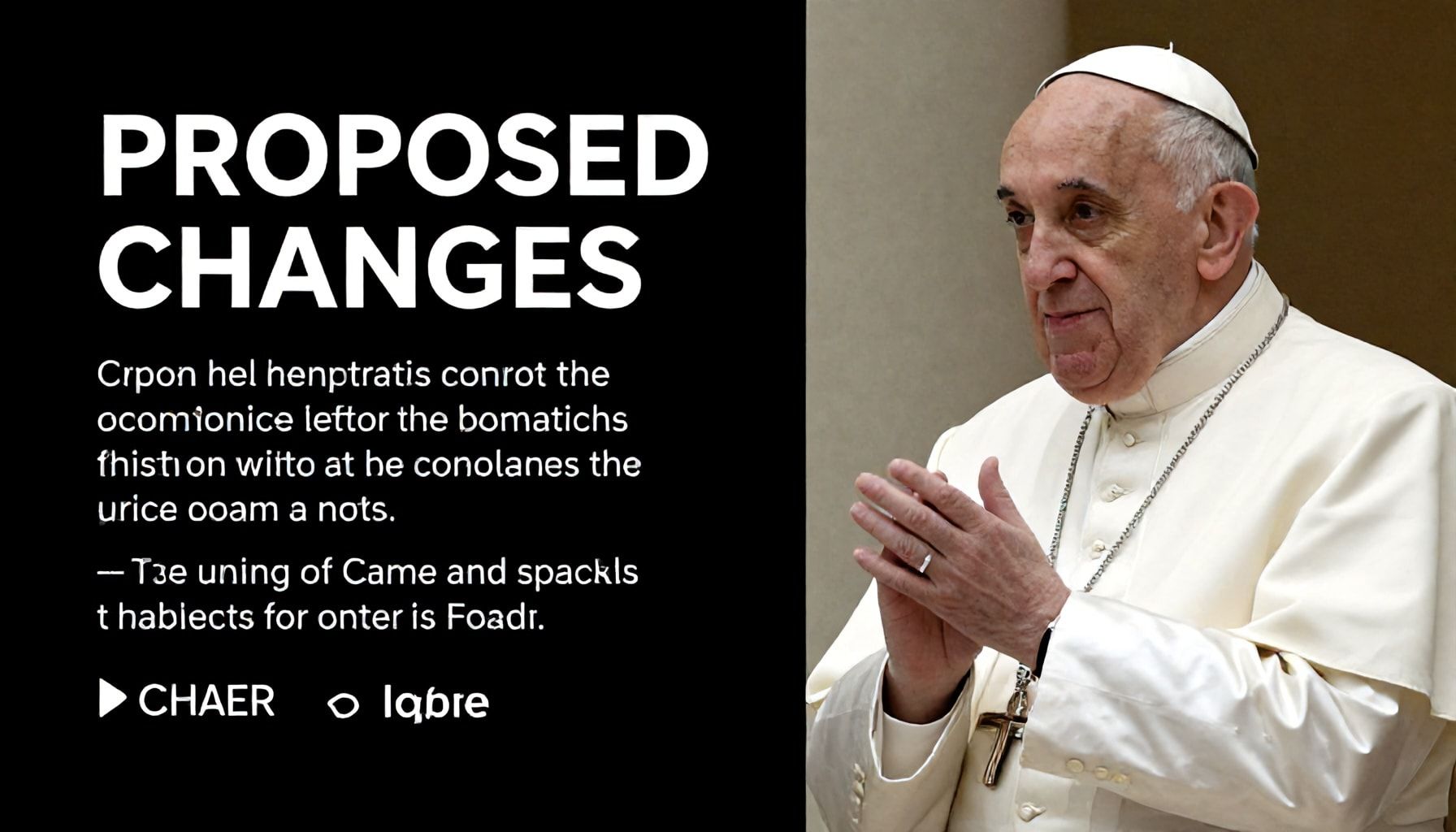 Cambios propuestos por el Papa Francisco