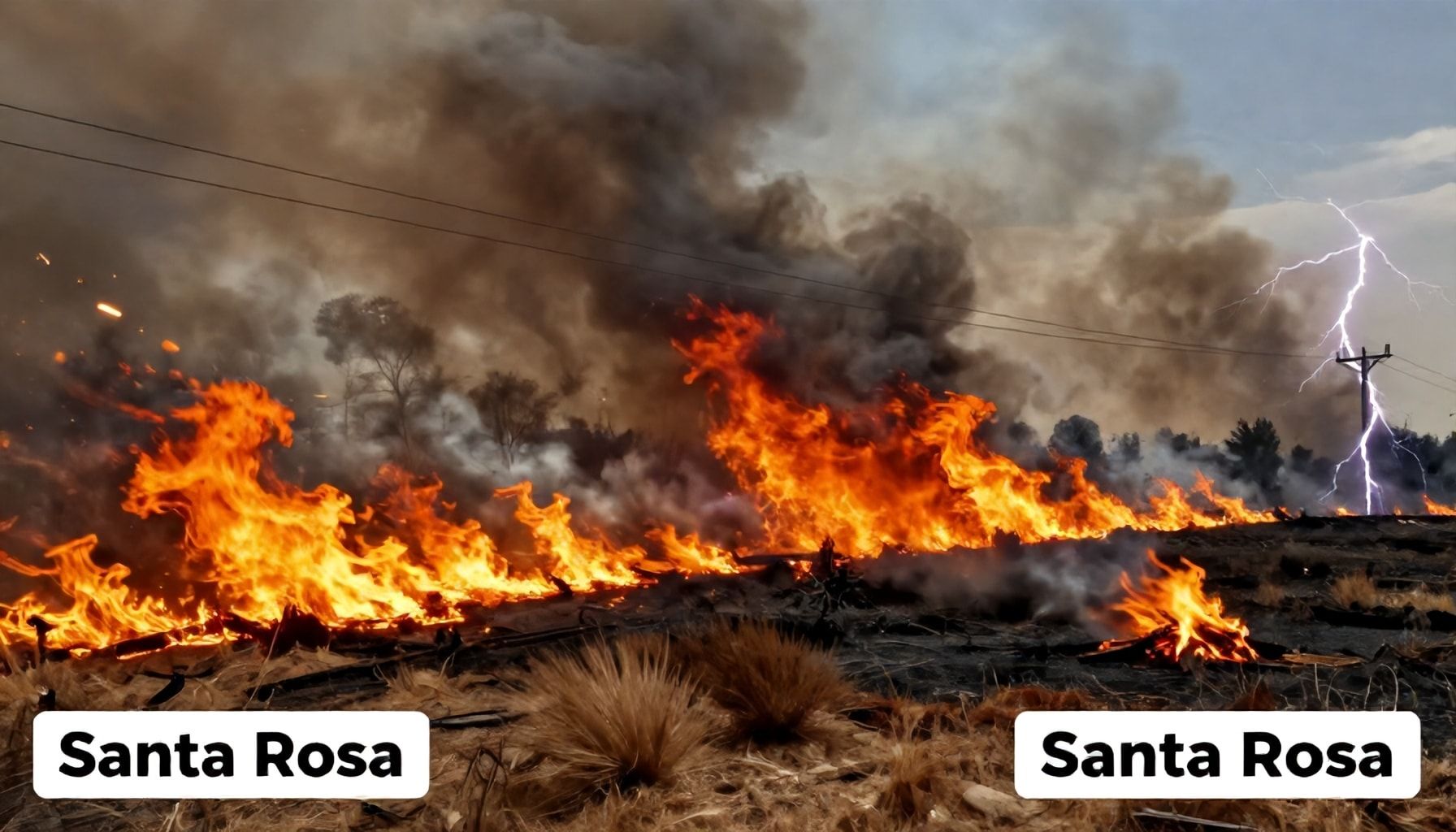 Causas y rápida propagación del fuego