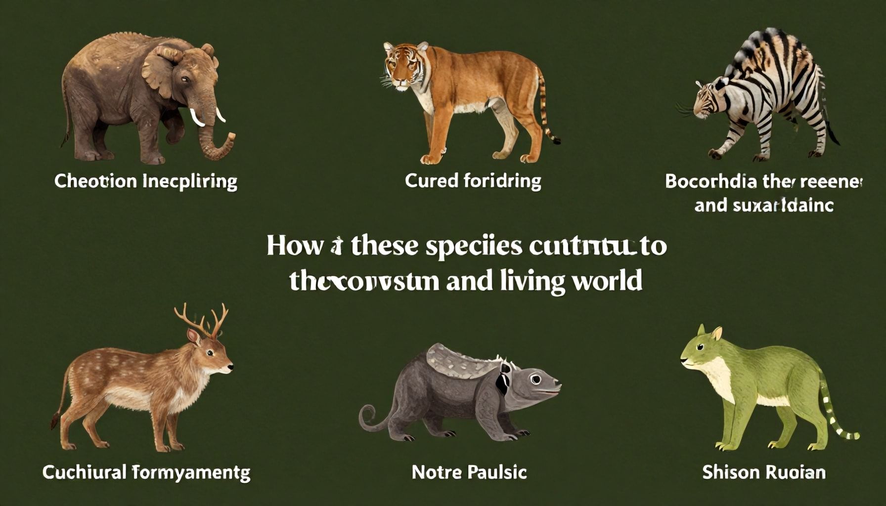 Cómo contribuyen estas especies al ecosistema