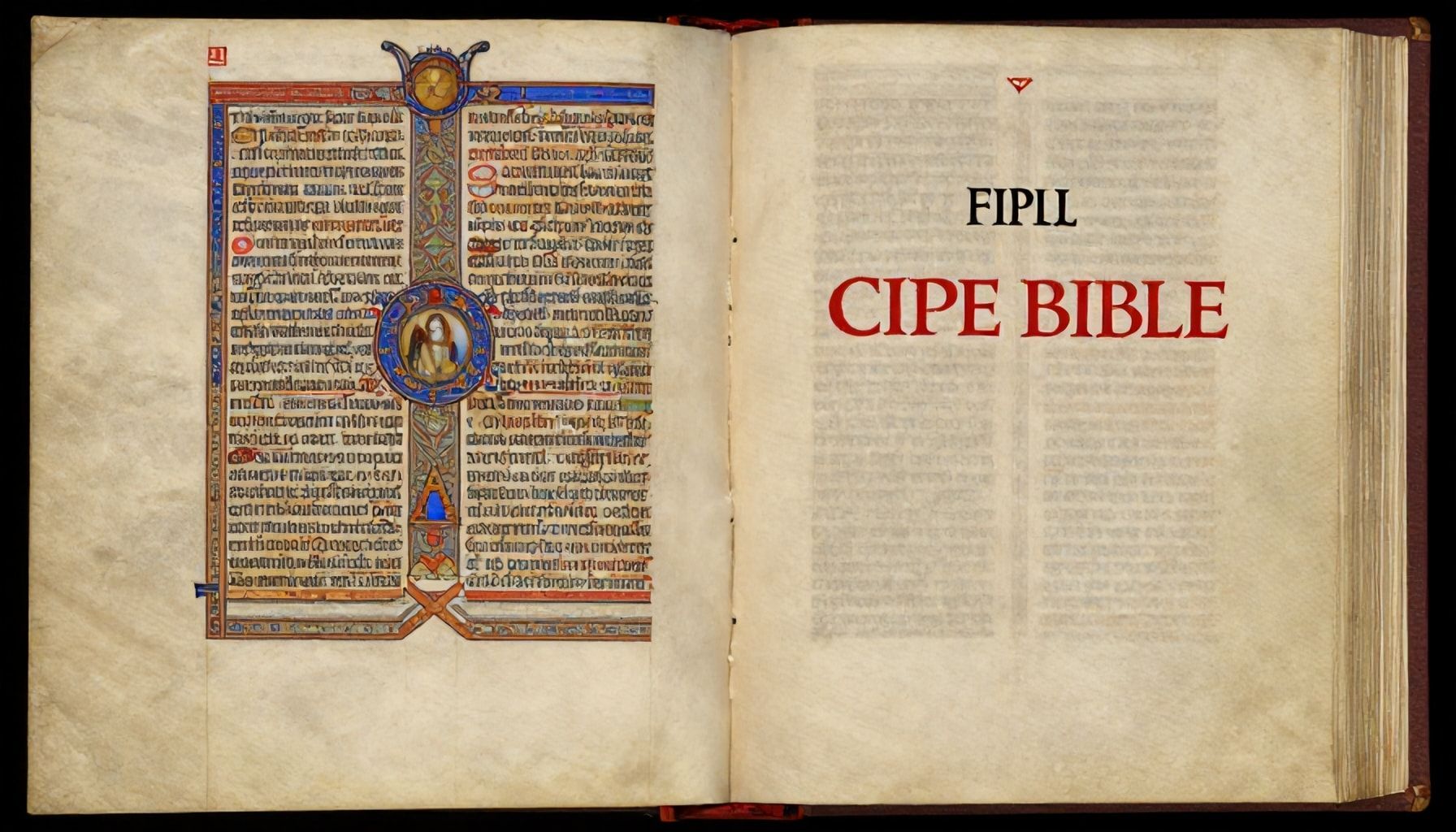 Detalles del manuscrito bíblico del siglo XIII