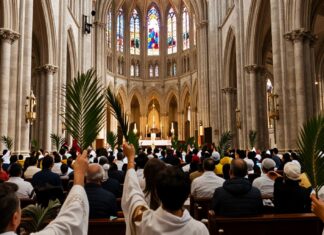 Celebran Domingo de Ramos con más de 500 fieles en la Catedral Metropolitana