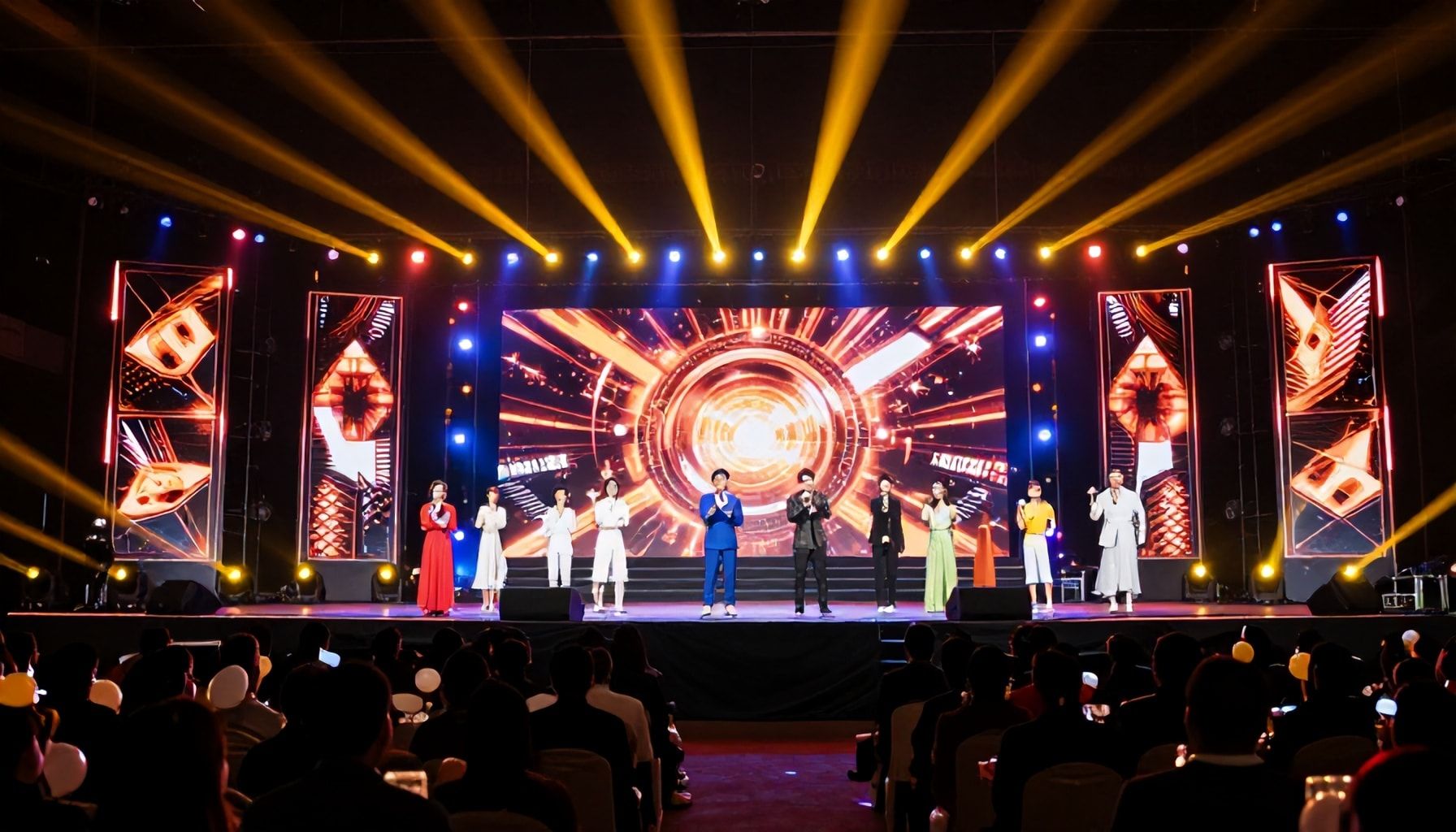 El escenario vibrante de la celebración