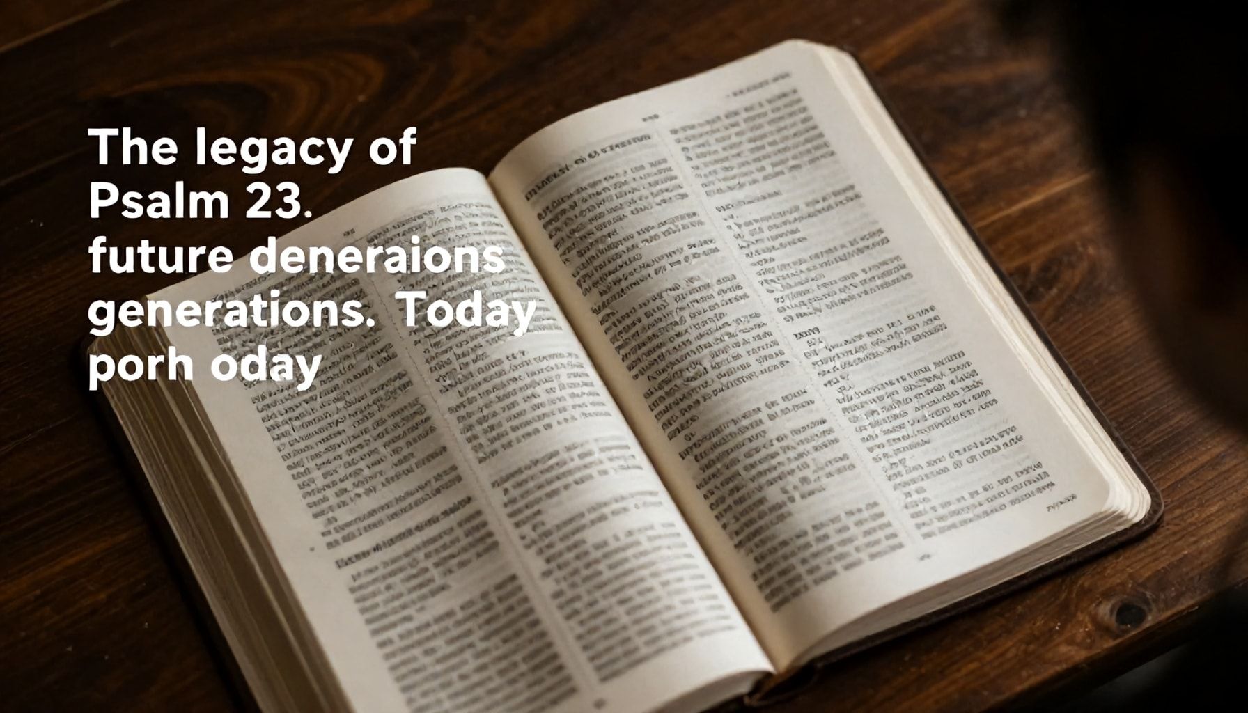 El legado del Salmo 23 para las futuras generaciones