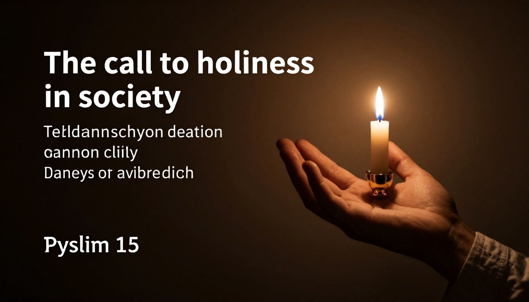 El llamado a la santidad en la sociedad