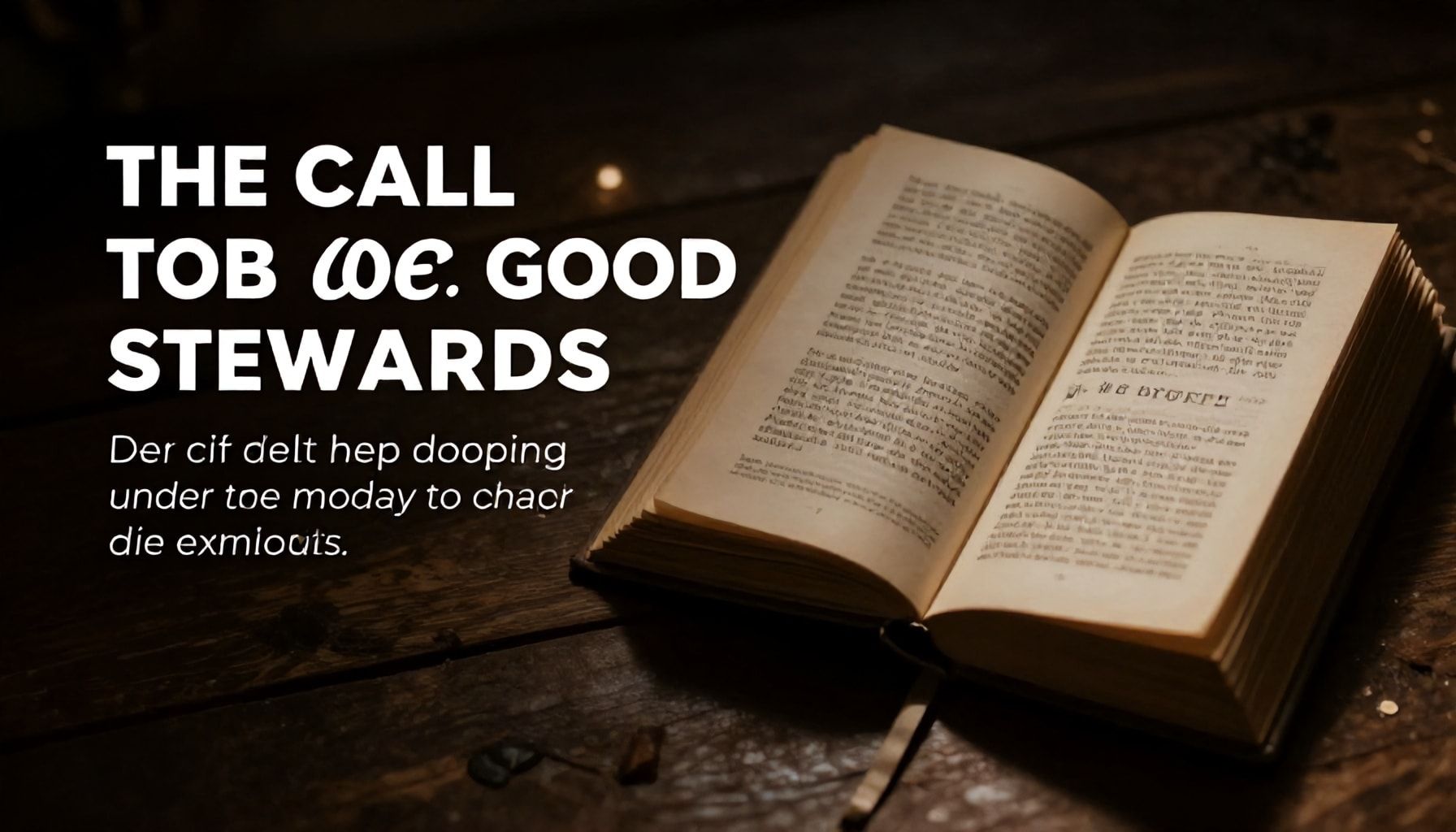 El llamado a ser buenos administradores