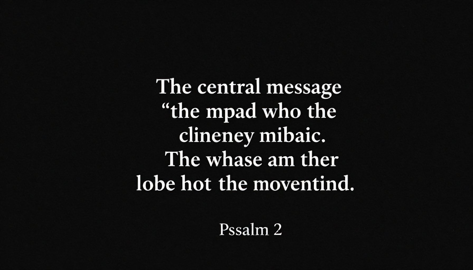 El mensaje central de los primeros versos