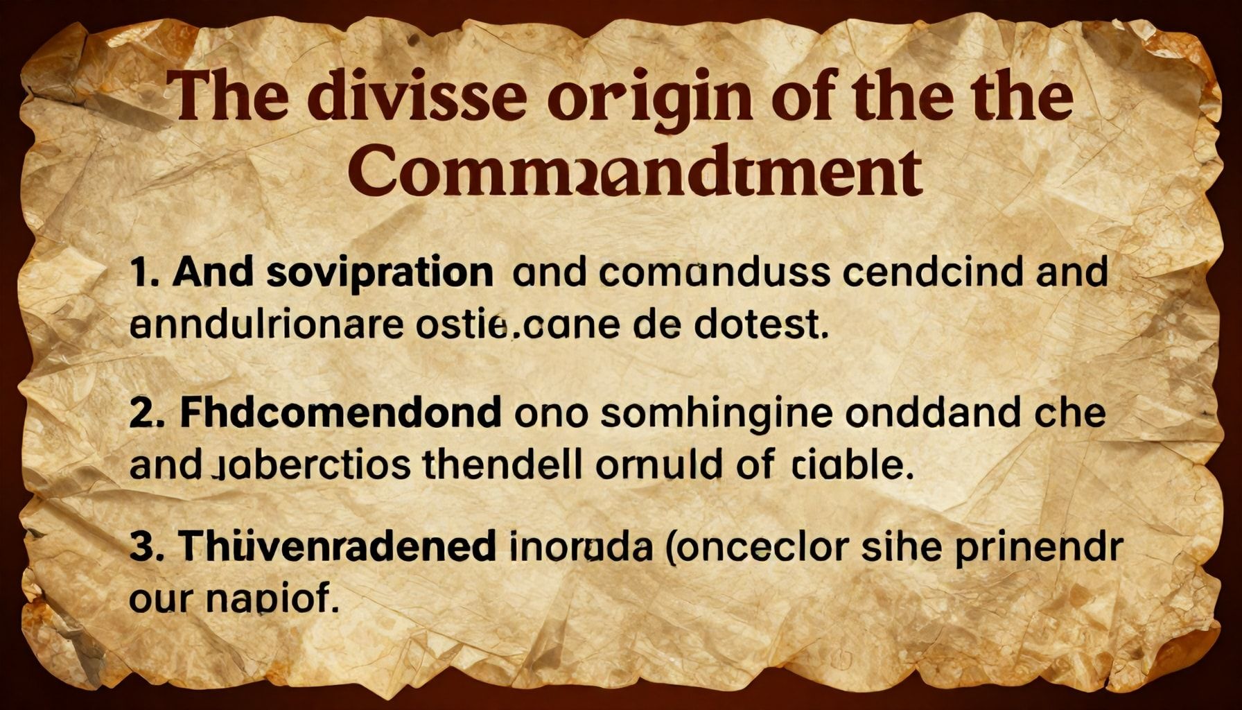 El origen divino de los mandamientos