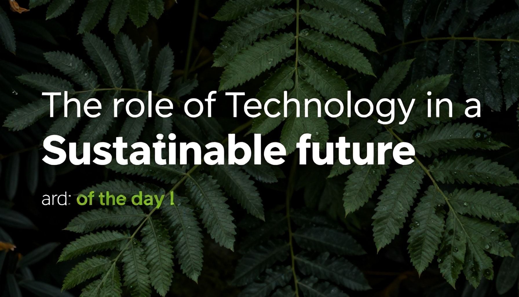 El papel de la tecnología en un futuro sostenible