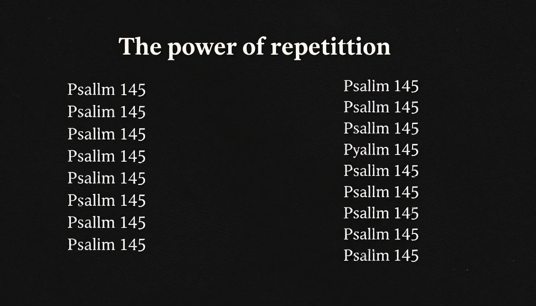 El poder de la repetición en el salmo