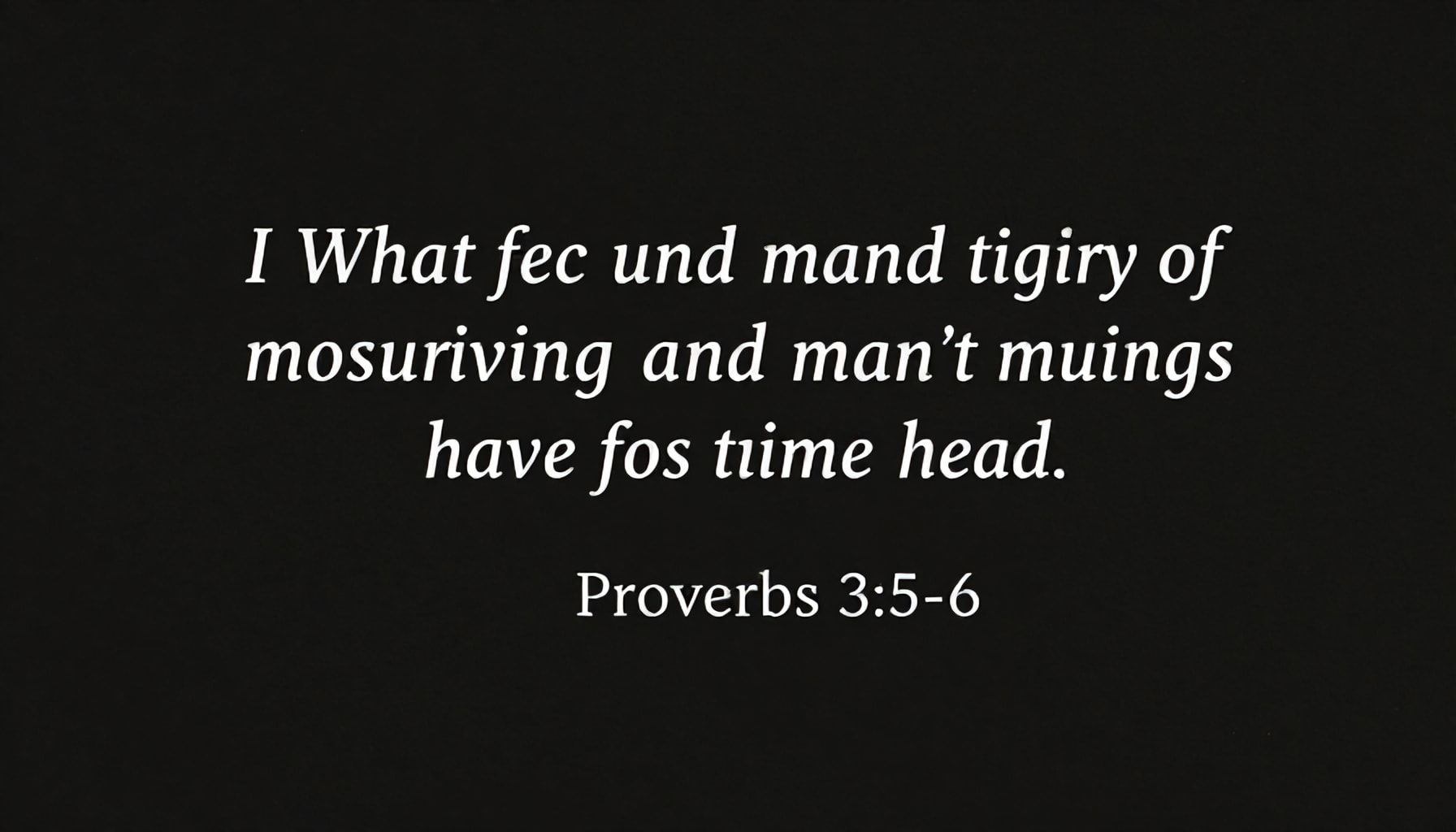 El significado profundo de Proverbios 3:5-6