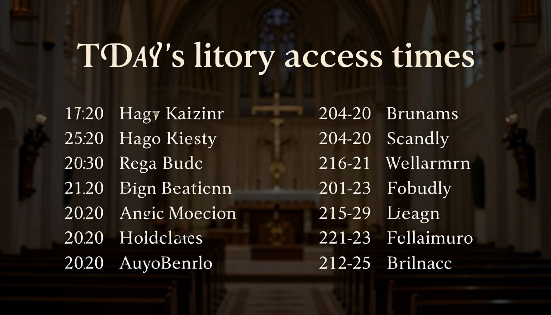 Horarios y acceso para los fieles