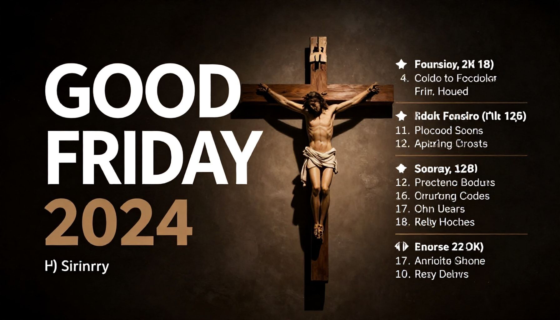 Horarios y lugares clave del Viernes Santo