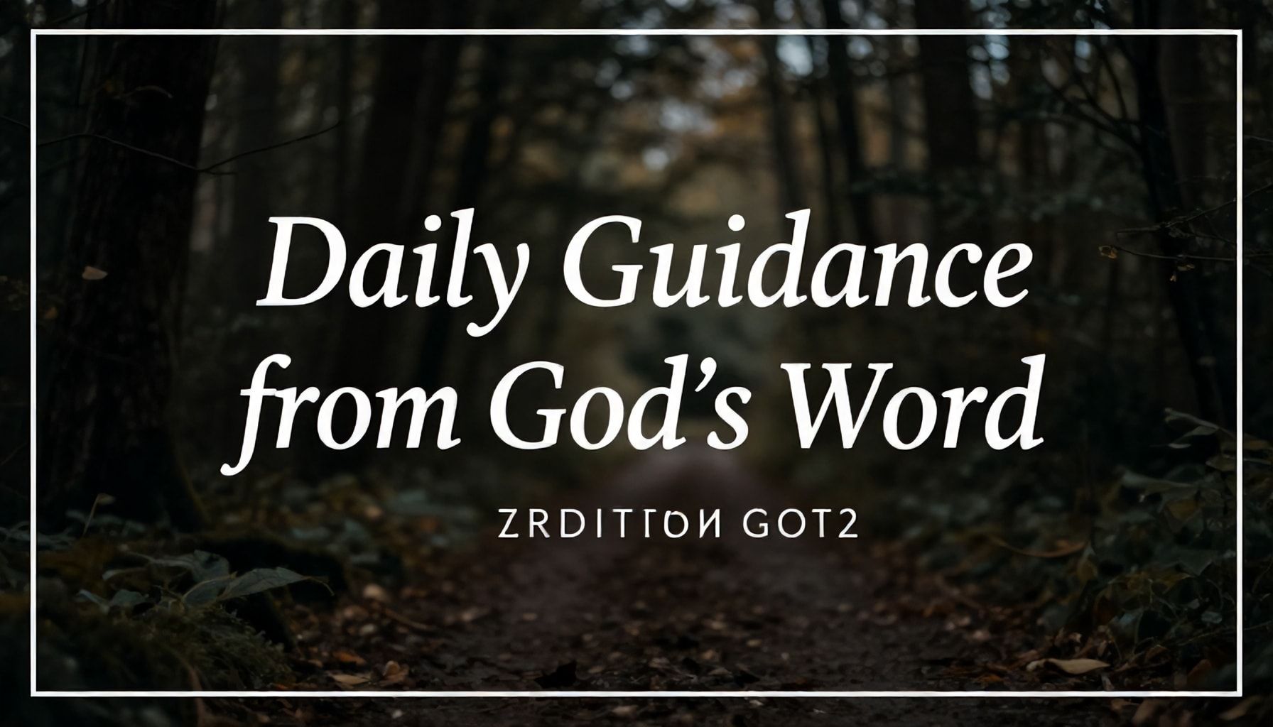 La palabra de Dios como guía diaria