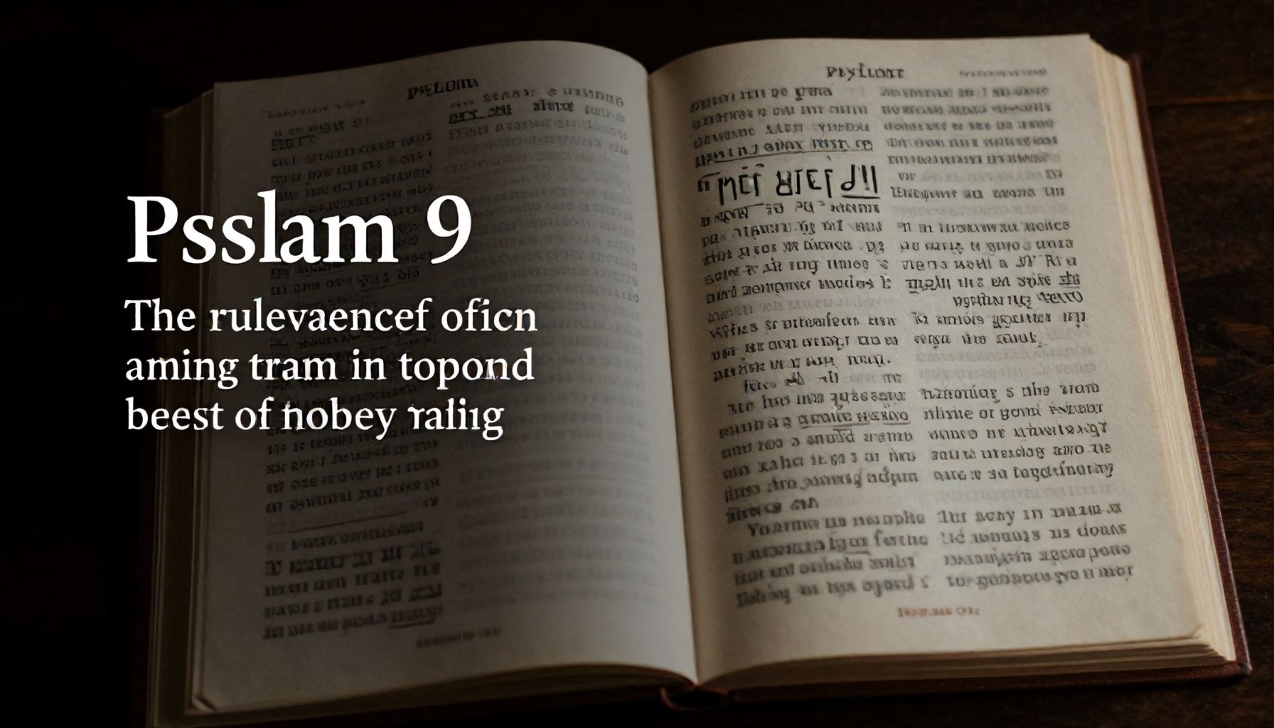 La relevancia del Salmo 9 hoy