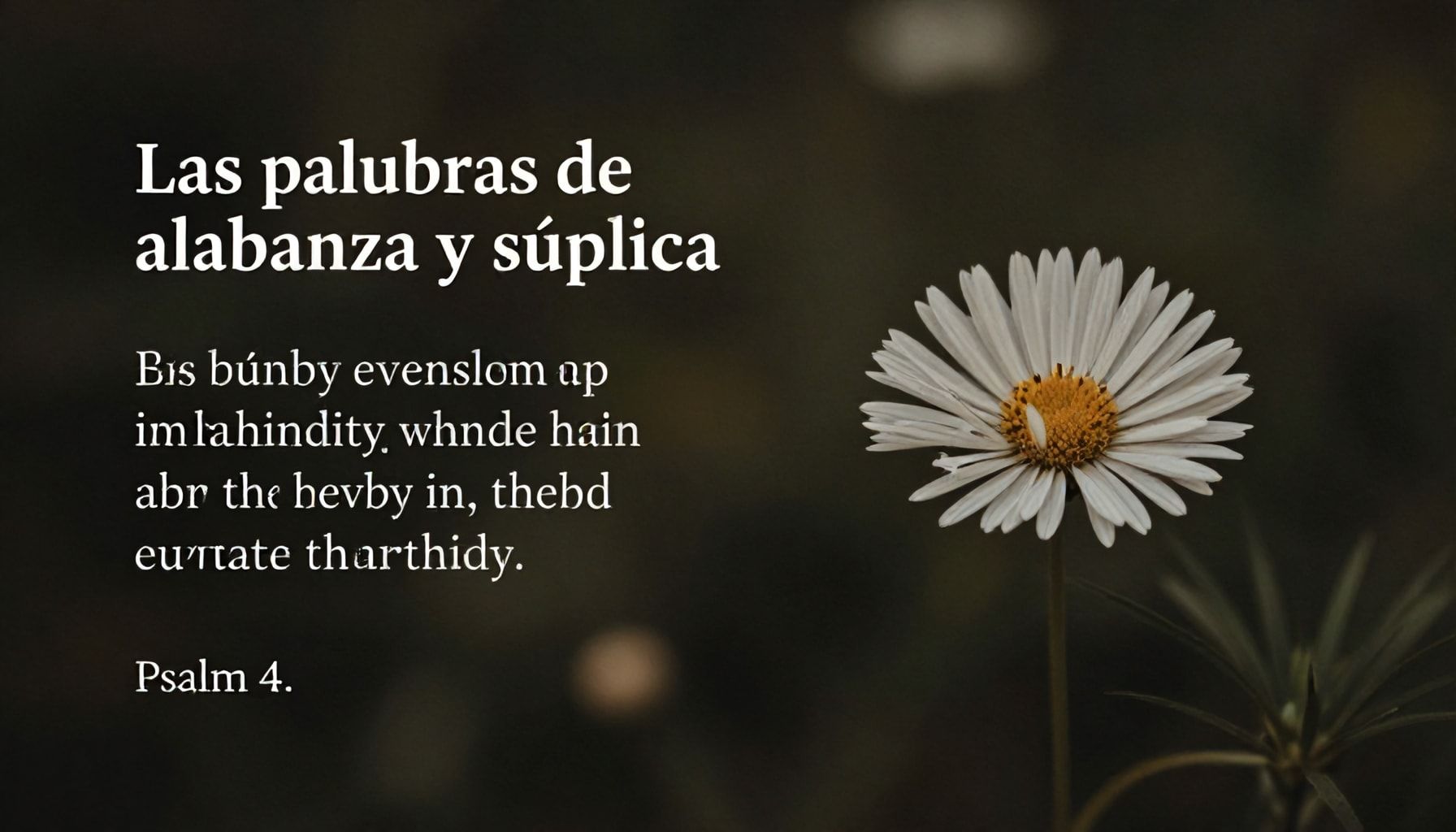 Las palabras de alabanza y súplica