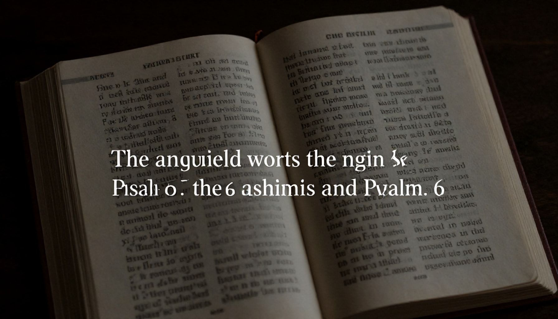 Las palabras de angustia del salmista