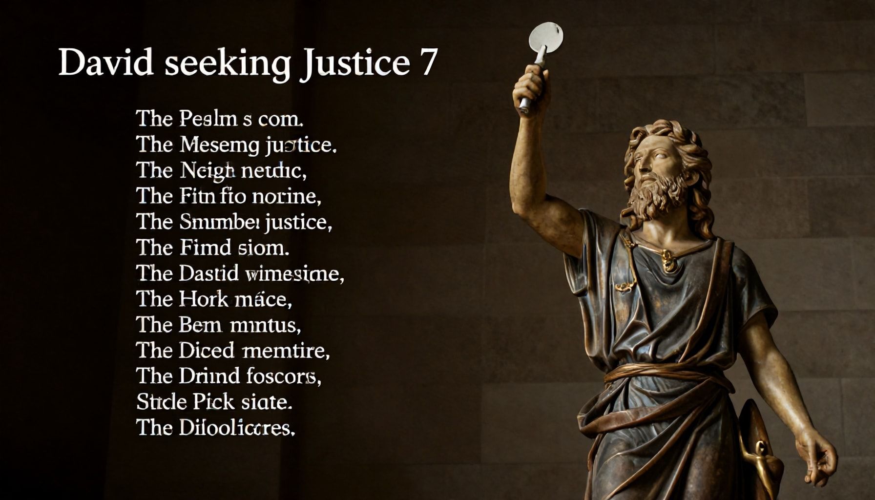 Las palabras de David en busca de justicia