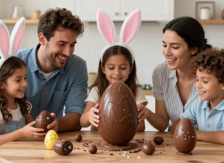 Celebran Pascua con 500 huevos de chocolate en Santo Domingo