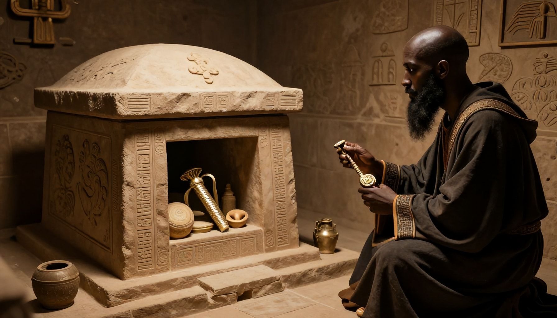 Tesoros encontrados en la tumba